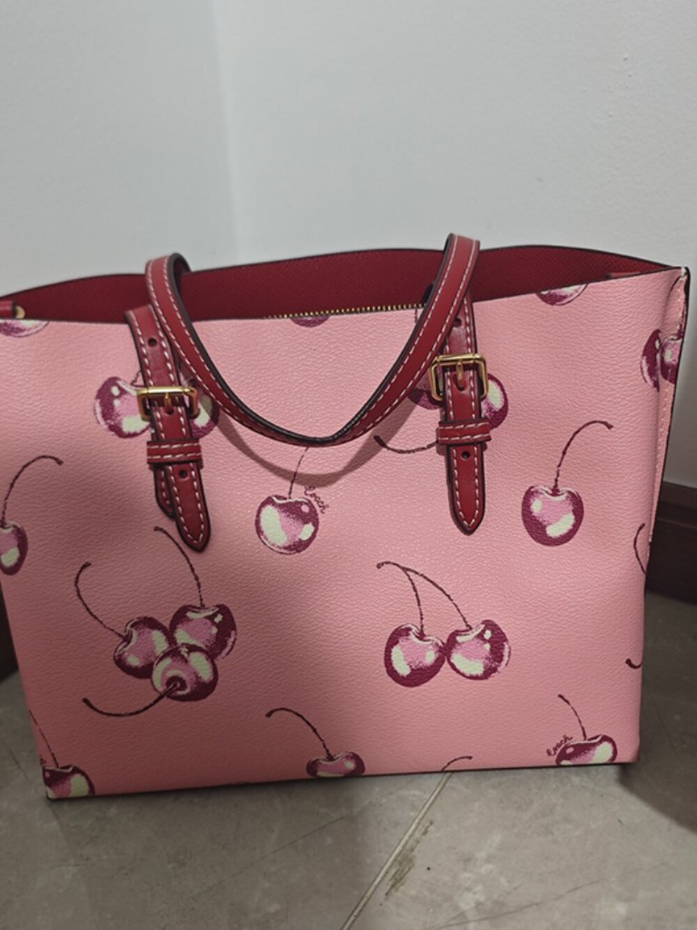 Coach Pink Cherry Shoulder Bag - Picture 4 of 7
